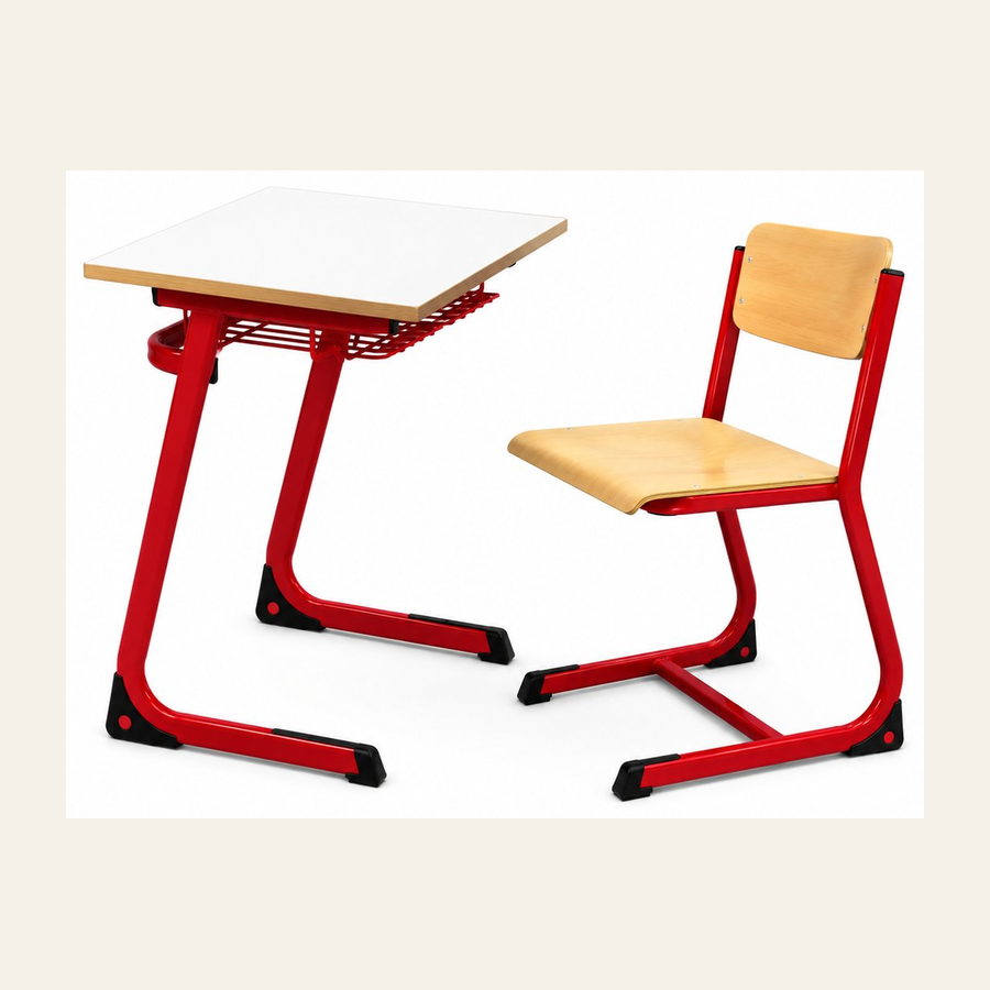 HZ-CD-101 — 3/4 front view: desk + chair ensemble