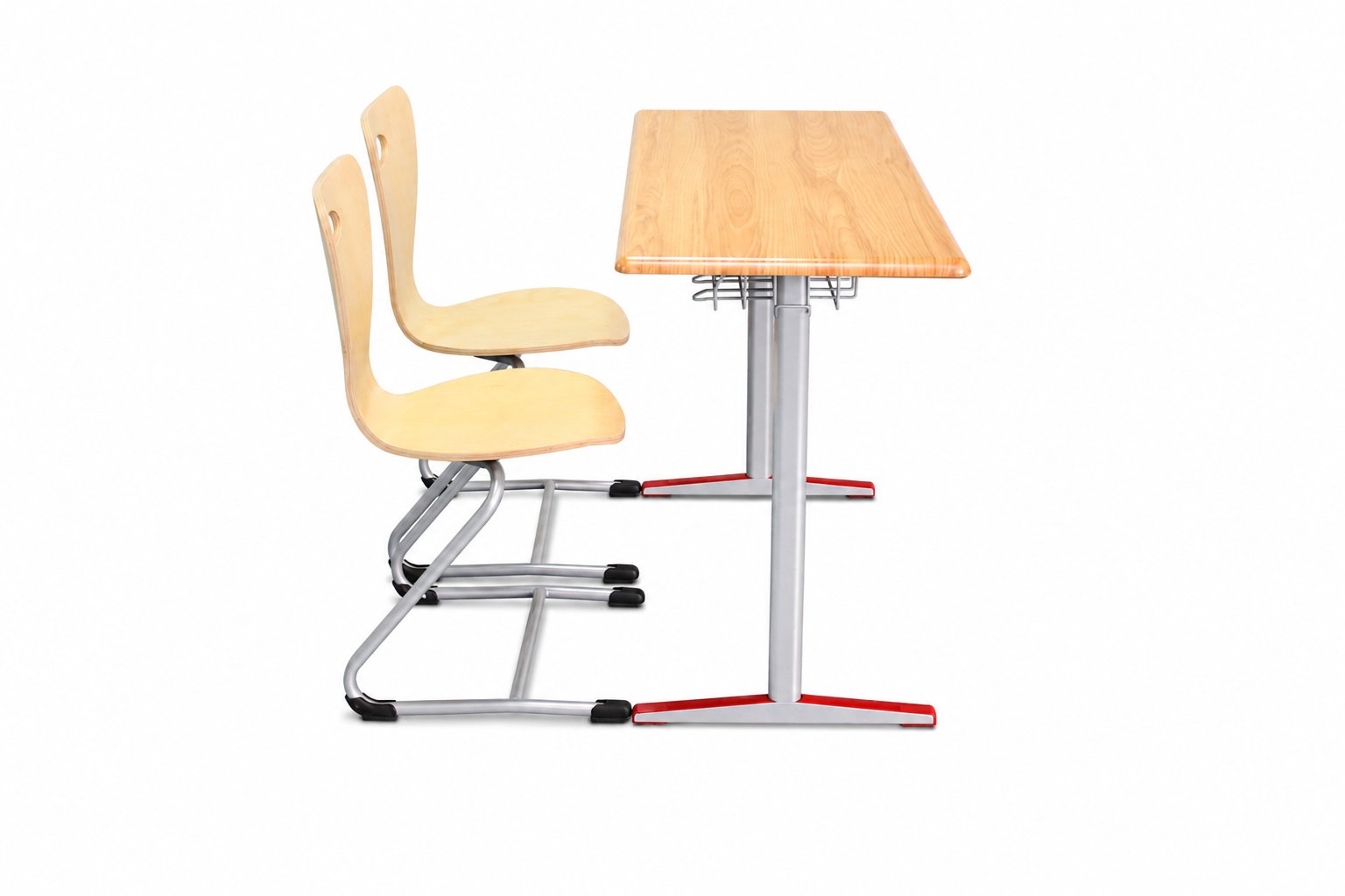 HZ-CD-205 — side profile of desk and chairs